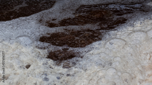 Canvas Print Active wastewater bubbling