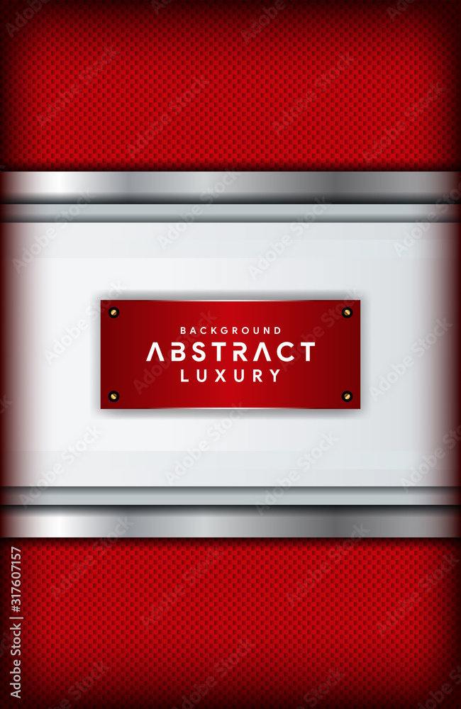 Abstract modern red background corporate silver effect