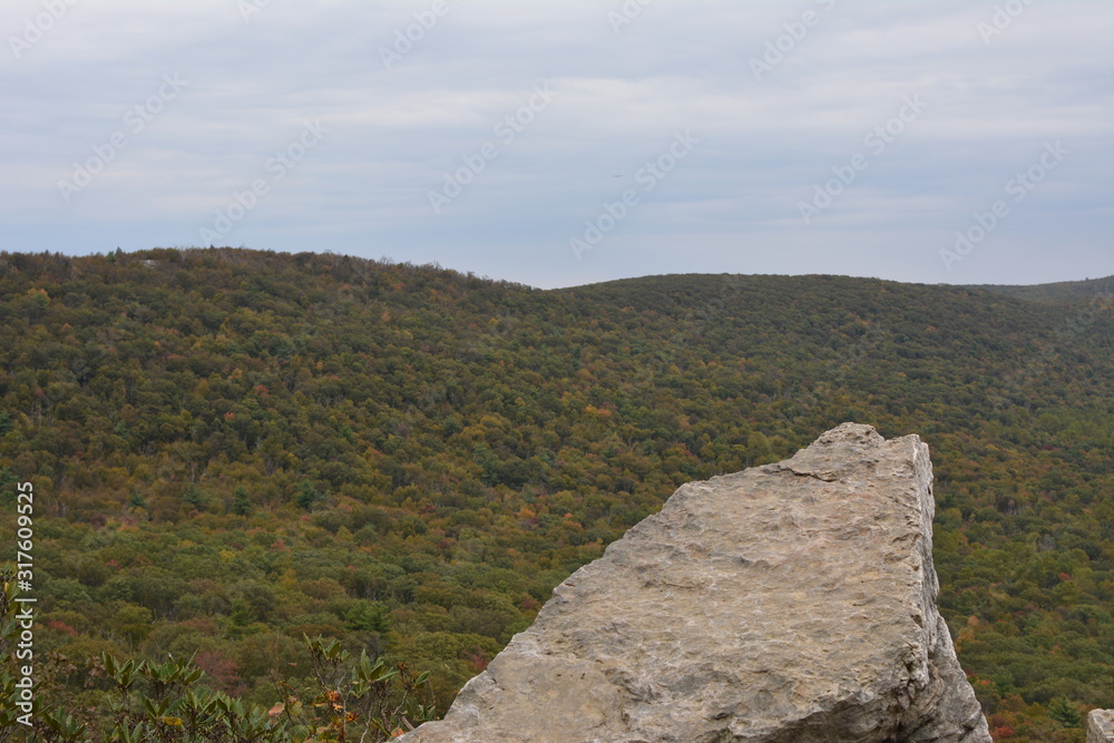 View of Hawk Mountain in Pennsylvania 