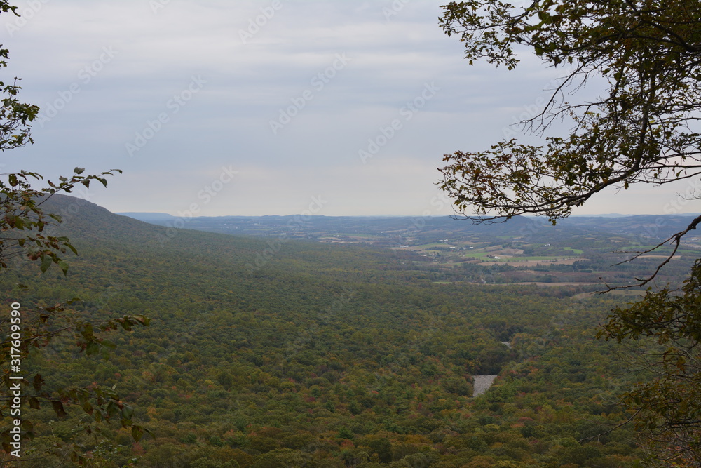 View of Hawk Mountain in Pennsylvania 