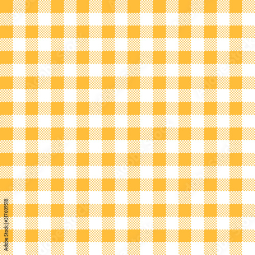 Seamless Checkered Pattern Backround. Yellow And White Colors
