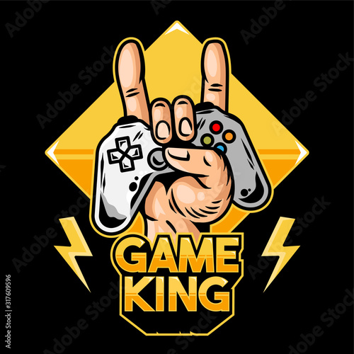 Hand of game king which keep modern gamepad