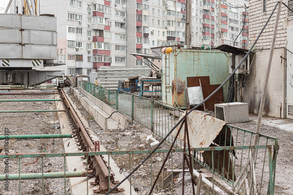 Home construction. Industrial crane. Industry and transport. Home construction. Industrial crane. Industry and transport.