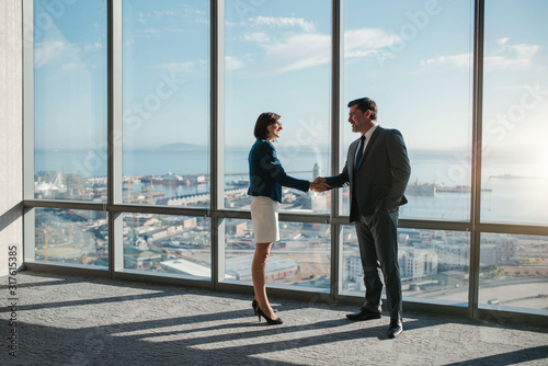 Sealing the deal with a handshake