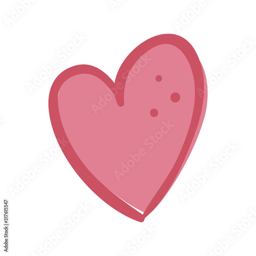 cute heart love isolated icon