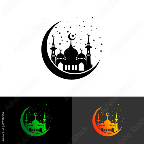 Mosque logo symbol or icon template Design Vector, Emblem, Concept Design, Creative Symbol