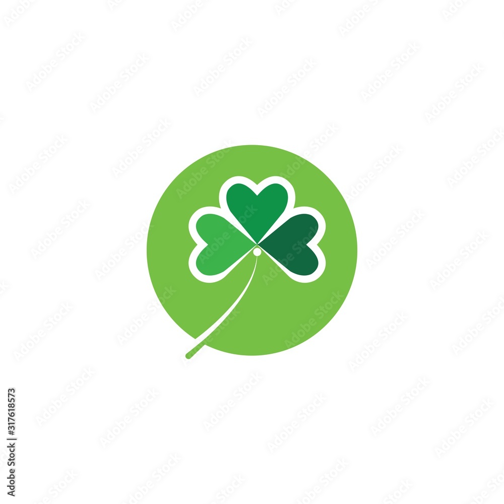 Vector illustration of clover leaves green with white background Vector illustration of clover leaves green with white background