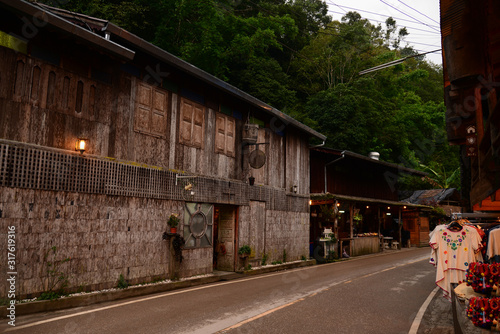 Evening road Ban Mae Kampong village in Chiang Mai,Thailand photo