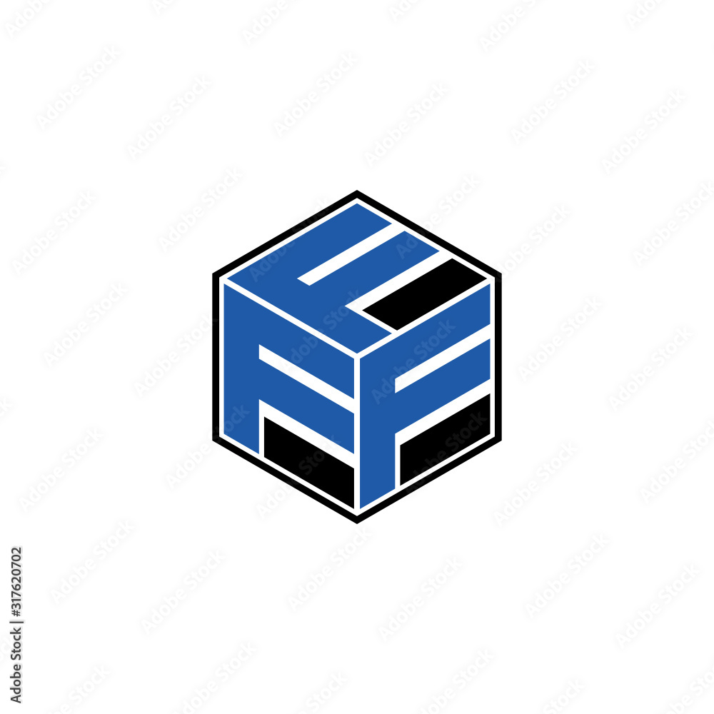 Letter FFF hexagon logo design vector Letter FFF hexagon logo design vector