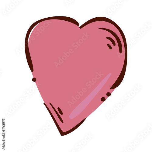 cute heart love isolated icon