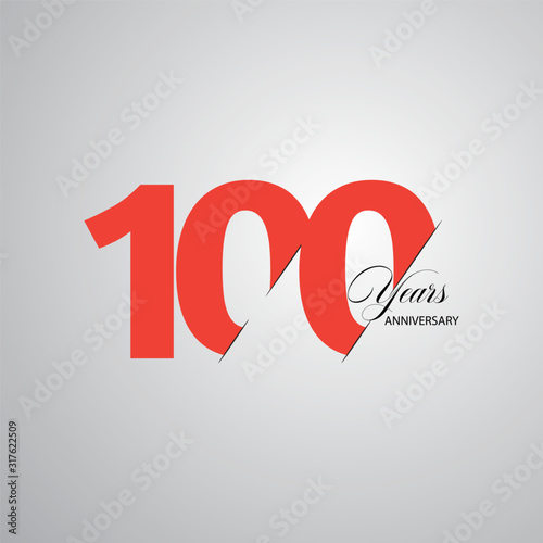 100 Year Anniversary Vector Template Design Illustration