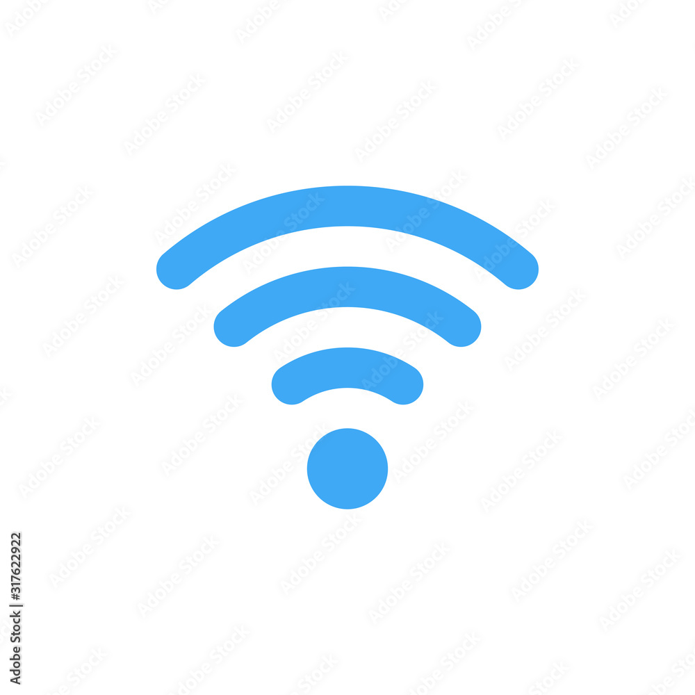 Wifi Zone blue Icon. Flat vector illustration EPS10 Wifi Zone blue Icon. Flat vector illustration EPS10