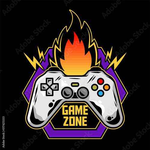 Game over" lettering game design trendy phrase