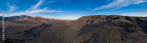 Vue aérienne panoramique de Red Rock Canyon, à coté de Las Vegas