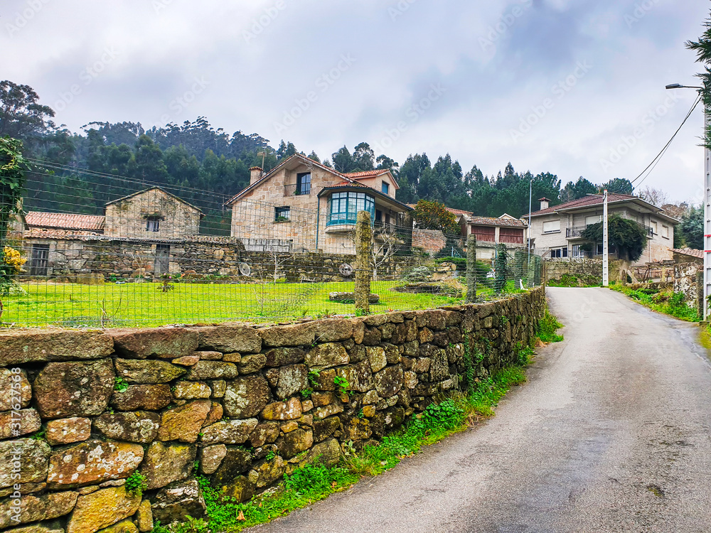 Houses of galician village