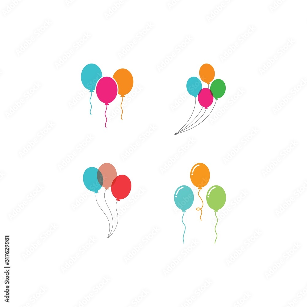 Balloon vector icon template Balloon vector icon template