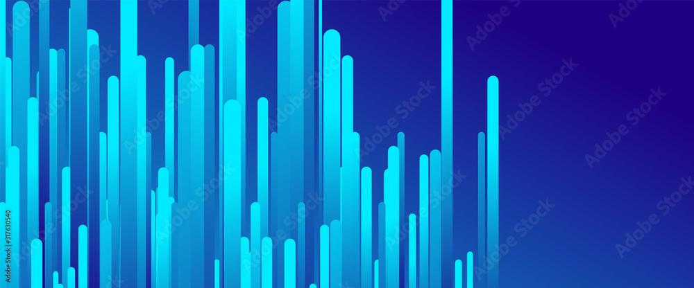 Fluid gradient lines, rain design concept, thin lines, dynamic template. Vector Illustration For Wallpaper, Banner, Background, Card, Book Illustration, landing page