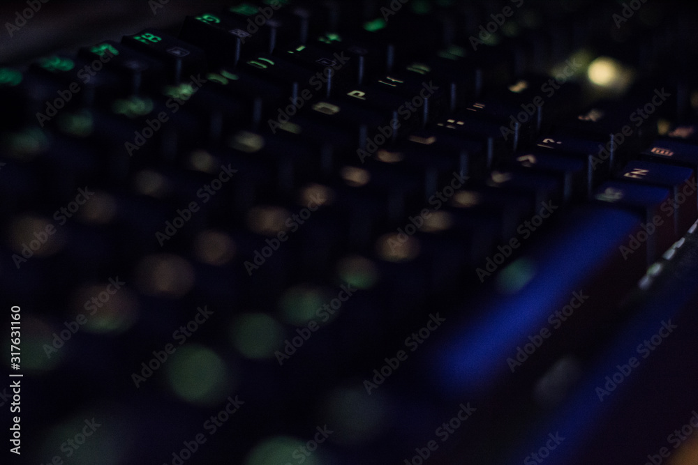 RGB Mechanical black keyboard background