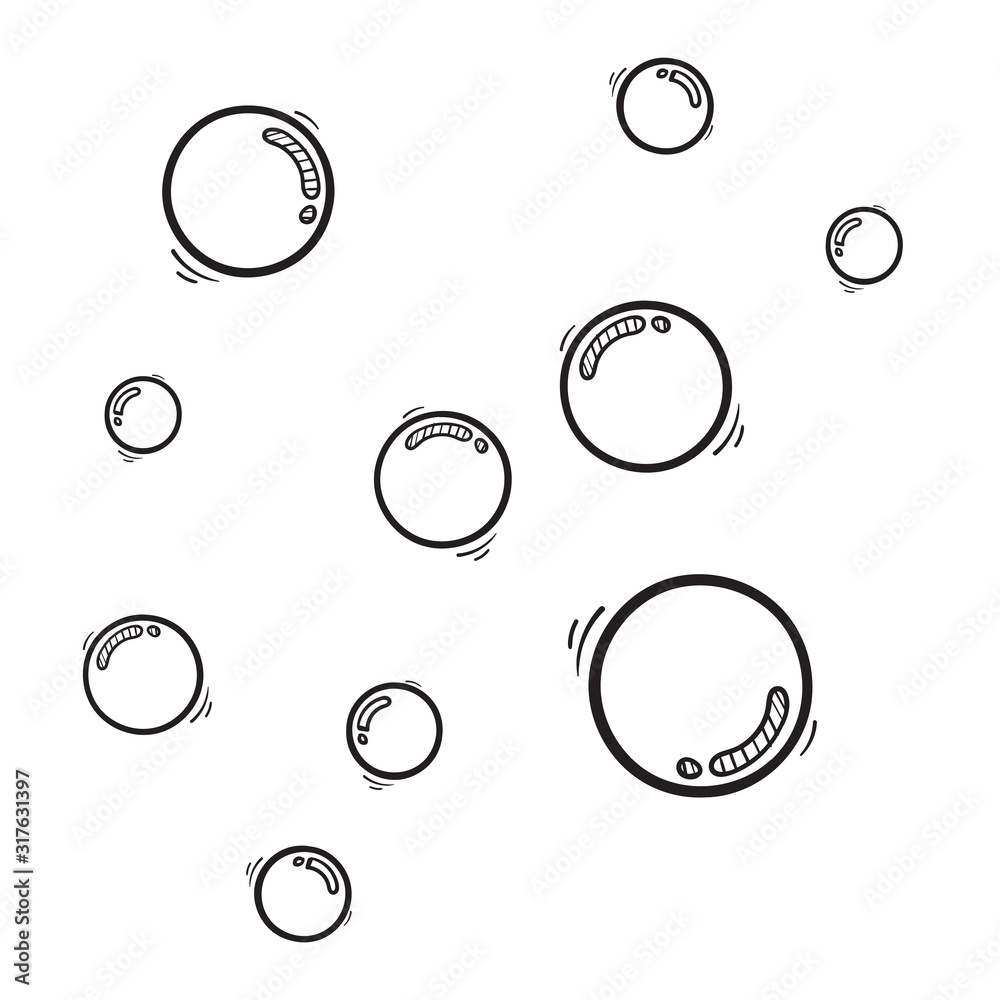 hand drawn Bubble water vector illustration design template doodle hand drawn Bubble water vector illustration design template doodle