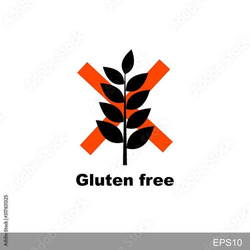 Isolated gluten free icon  on white background.vector design