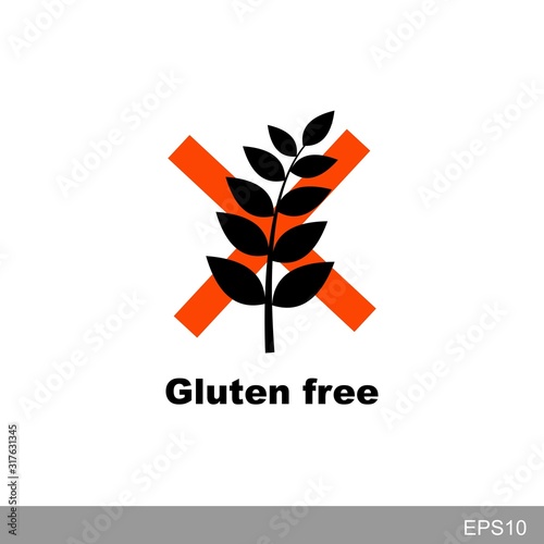 Isolated gluten free icon  on white background.vector design