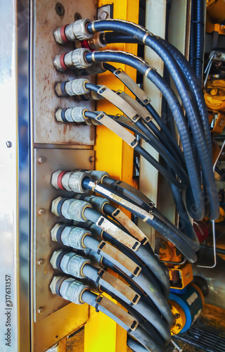 Electrical junction box with cable gland connection,.To separate wires to different places.