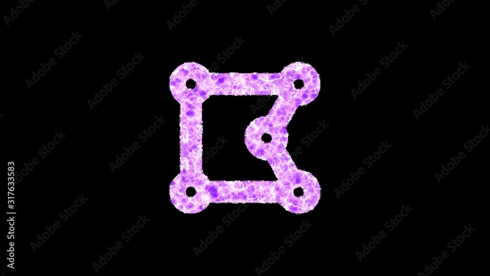 Symbol draw polygon shimmers in three colors: Purple, Green, Pink. In - Out loop. Alpha channel Premultiplied - Matted with color black Symbol draw polygon shimmers in three colors: Purple, Green, Pink. In - Out loop. Alpha channel Premultiplied - Matted with color black