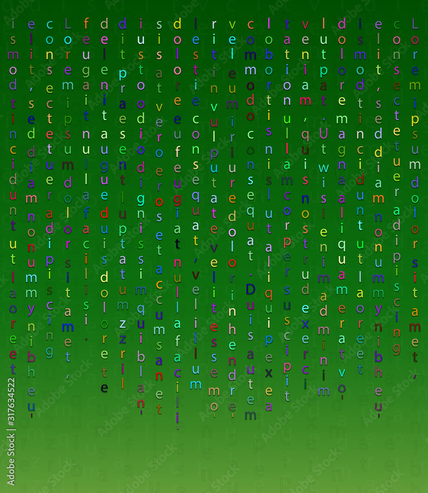 Falling letters on a green background in the Matrix style Stock Vector ...