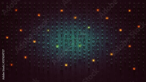 Mysterious message in the form of luminous letters