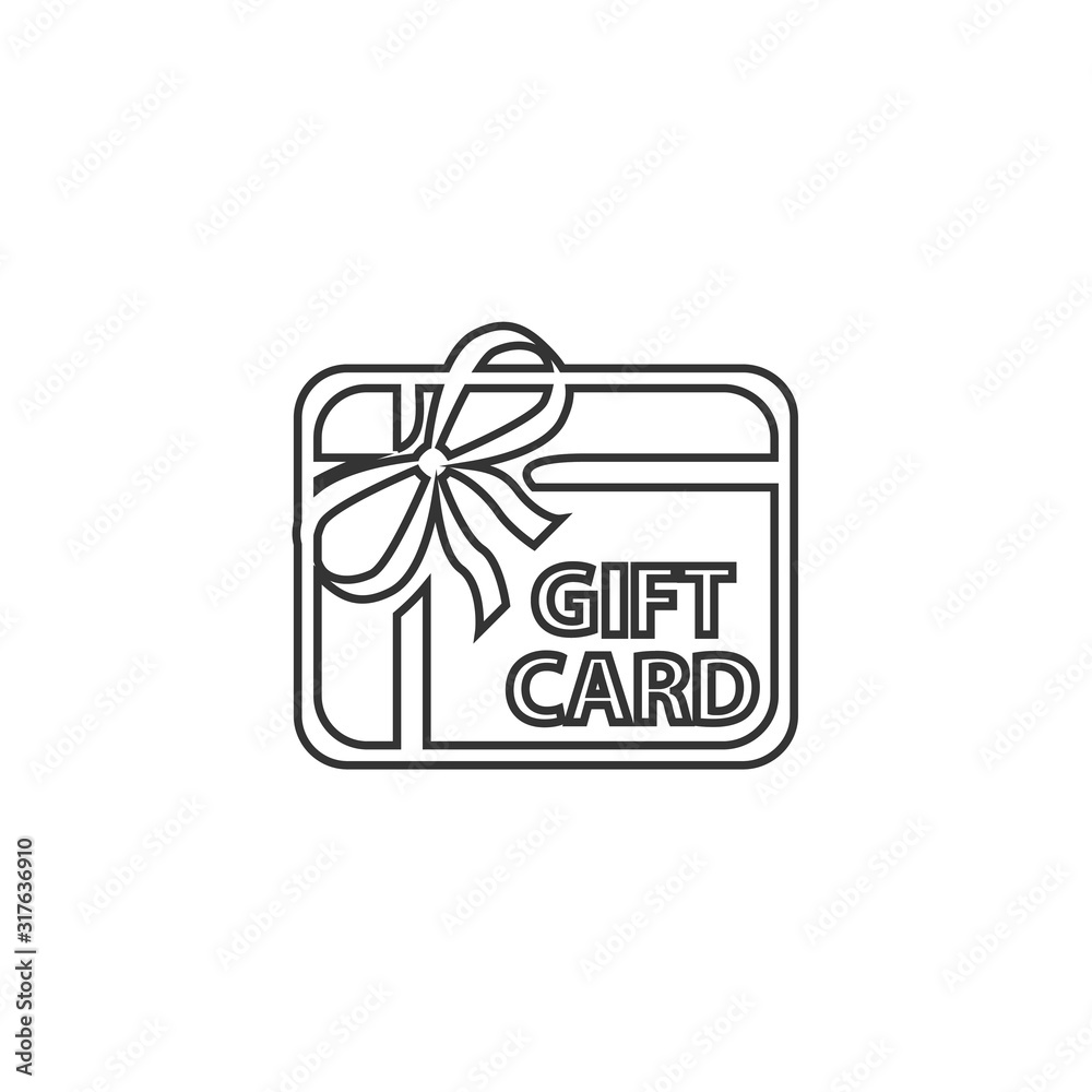 gift card icon vector for website and graphic design