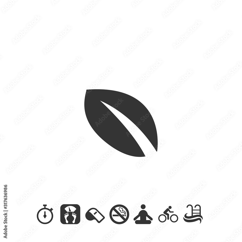 Fototapeta premium leaf icon vector for website and graphic design