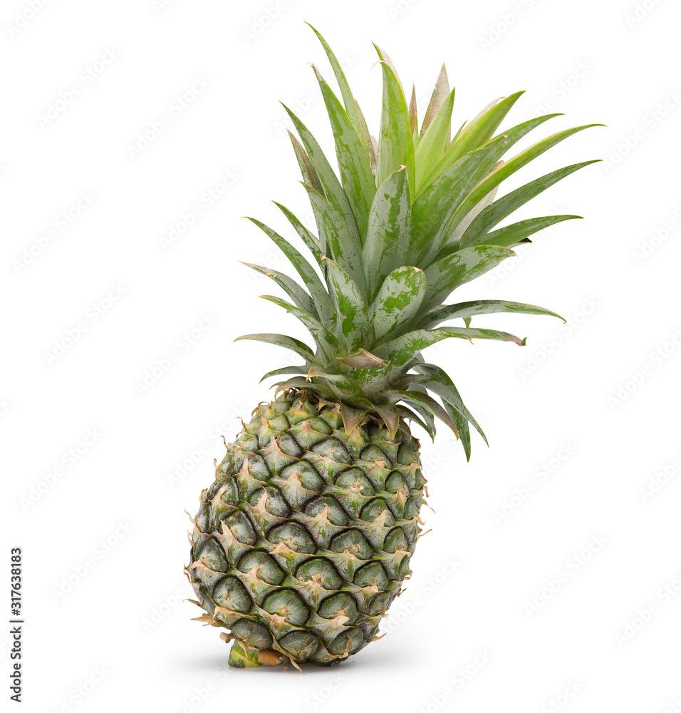 Raw pineapple isolated on white with clipping path. Raw pineapple isolated on white with clipping path.