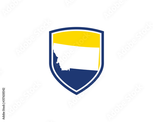 Montana Map and Shield Logo Icon Template 001 Free Download Montana Map and Shield Logo Icon Template 001 - GFXLoad
