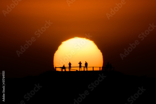 Large Sun Silhouette