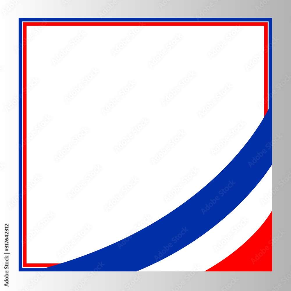 French flag frame corner with empty space for your text. French flag frame corner with empty space for your text.