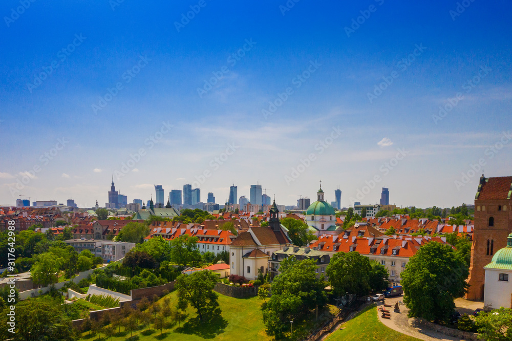 Warsaw Skyline with Old Town