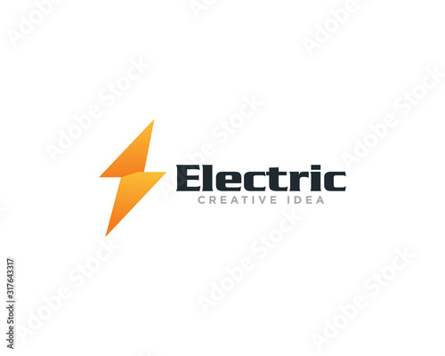 Electric Lightening Logo Design Vector