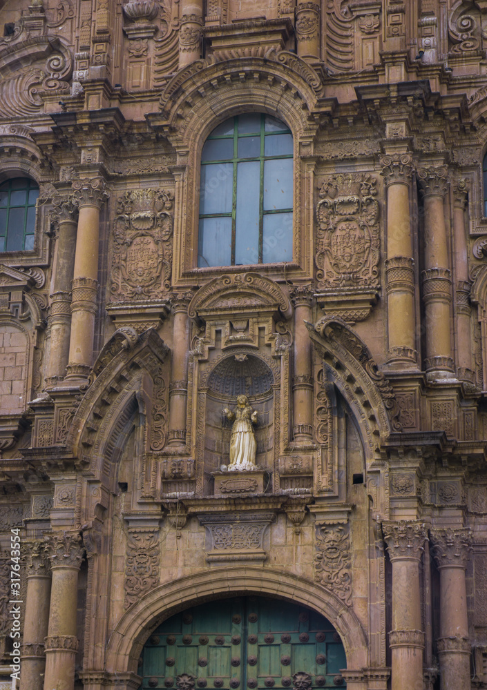 Cusco Cathedral located on the main square of Cusco in Peru