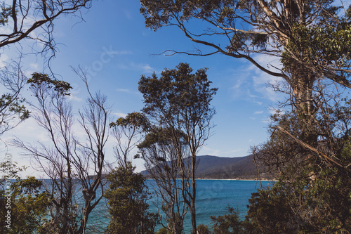 view of the beach next to the Tessalated Pavement in Eaglehack Neck in the Tasman Peninsula