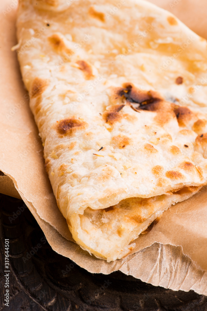 Garlic Naan, Indian flat bread