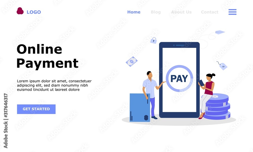 Online Payment Vector Illustration Concept, Suitable for web landing page, ui, mobile app,  editorial design, flyer, banner, and other related occasion