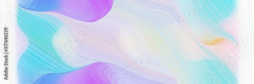 surreal header design with lavender, medium turquoise and sky blue colors. dynamic curved lines with fluid flowing waves and curves