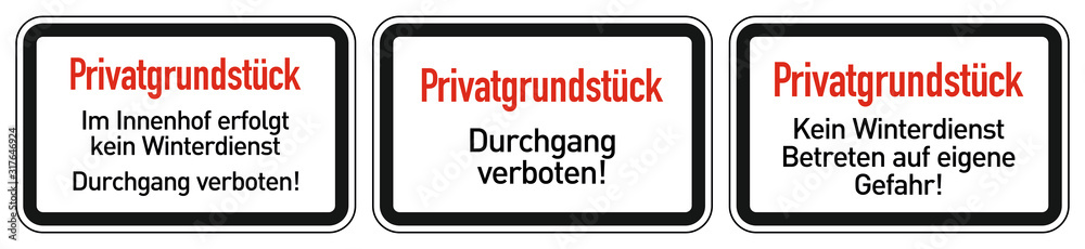 Obraz premium Warnschilder24012020a