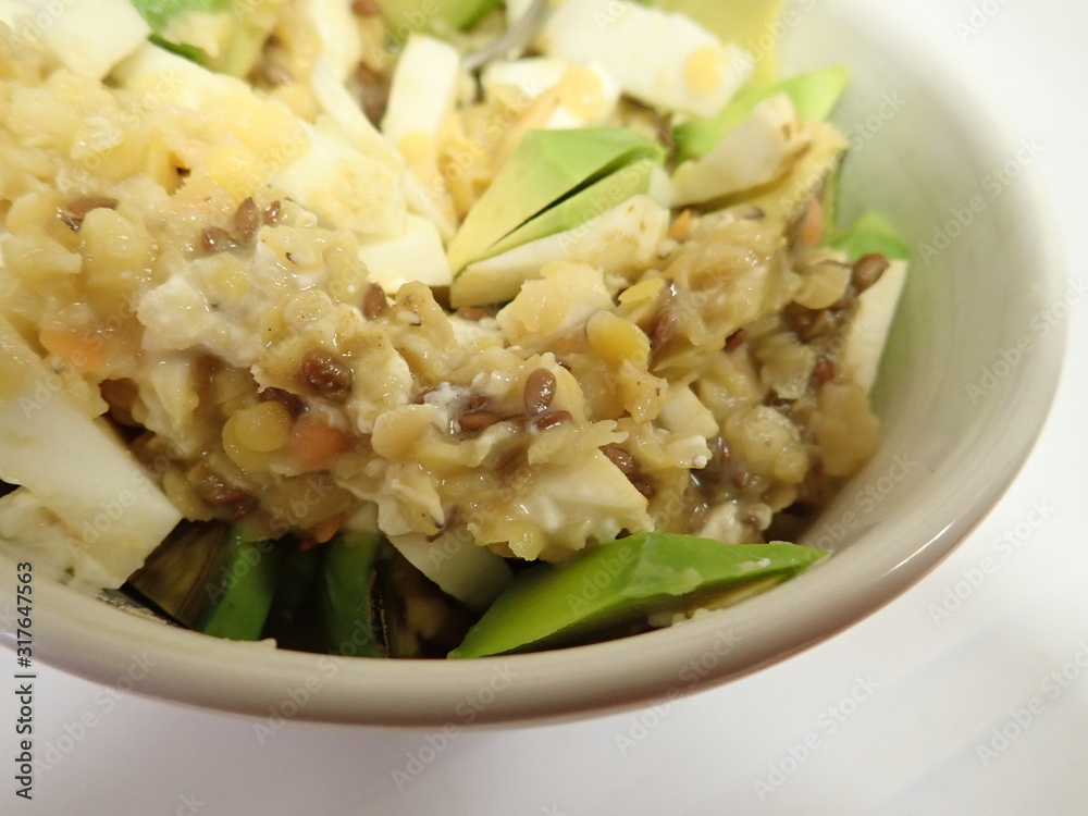 vegetable and legumes salad with cream vegetable and legumes salad with cream