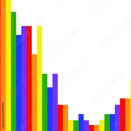 LGBT colored background, with empty place for text, copy space, template for greeting card, discrimination concept