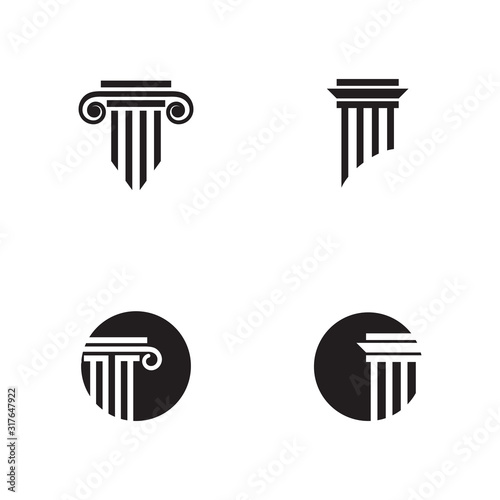 Set Of Pillar Logo Template,Column Vector © dar
