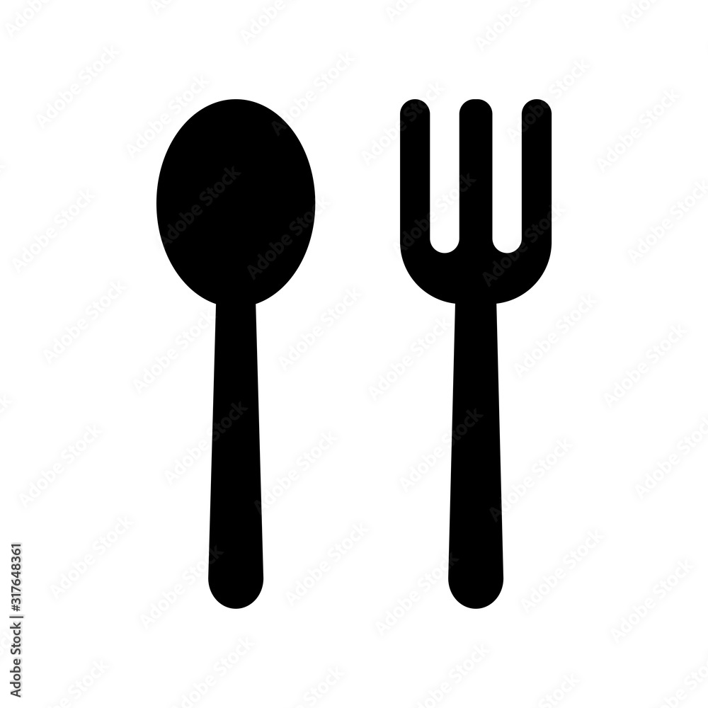 flatware - fork, spoon , plate and knife icon vector design template flatware - fork, spoon , plate and knife icon vector design template