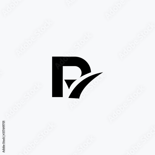 PV P V Letter Logo Design Vector