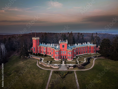 Hradek at Nechanice is a neo-Gothic chateau building situated on a slight elevation 800 m northwest of the village center of Hradek, 2.8 km southeast of the town of Nechanice and 11km west of Hradec.