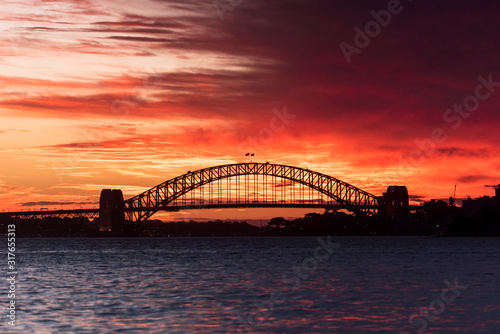 Sydney Harbour Bridge at sunset, Australia © Gary